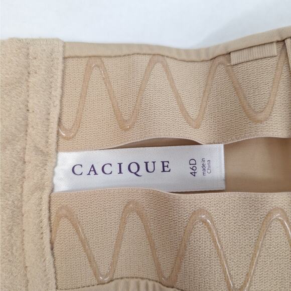 Lane Bryant Cacique Bra 46D Smooth‎ Boost Strapless Push Up Underwired Beige - Picture 5 of 6